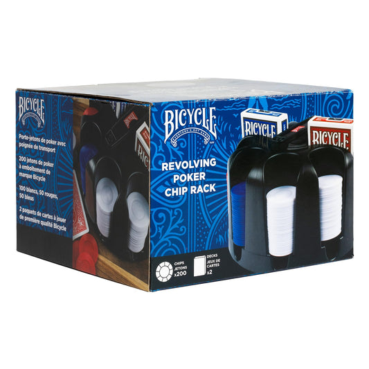 US Playing Card Bicycle Carousel Poker Set, 200 2-Gram Poker Chips and 2 Decks of Bicycle Cards