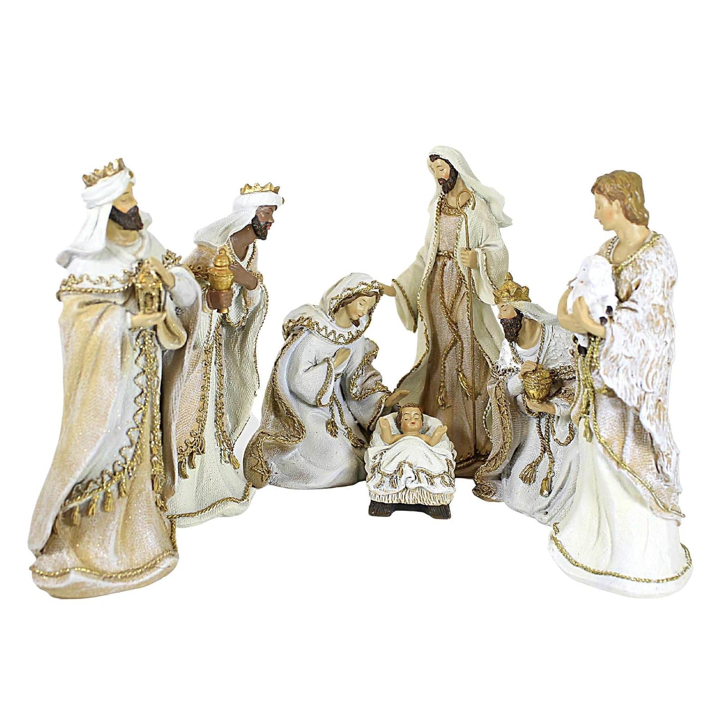 Roman Christmas - Seven Piece Woven Nativity Set 8.5" H, Christmas Collection, Resin, Nativities, Christmas Giftware, Inspirational, Durable, Long Lasting, Beautifully Detailed