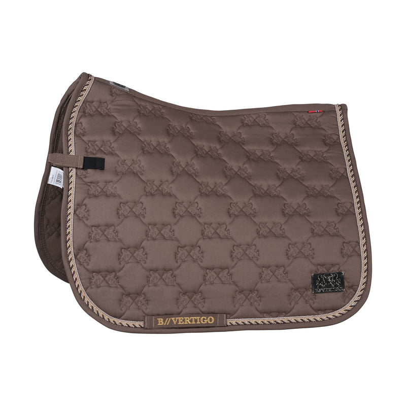 B Vertigo Monaco Dressage Saddlepad - Shiitake Beige - Horse