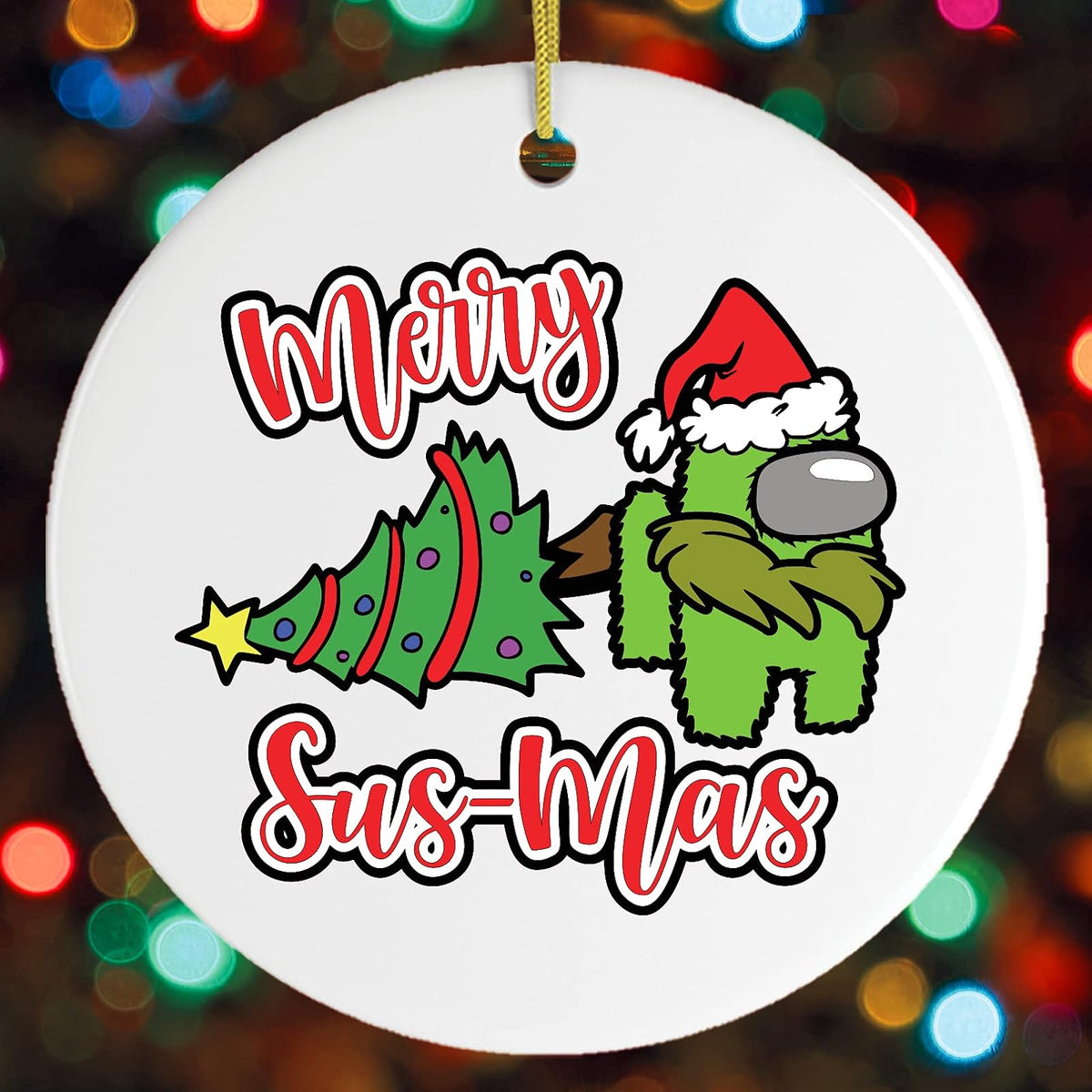 OrnamentallyYou Hanging Ornament, Merry Sus-mas Funny Christmas Ornament, Elegan