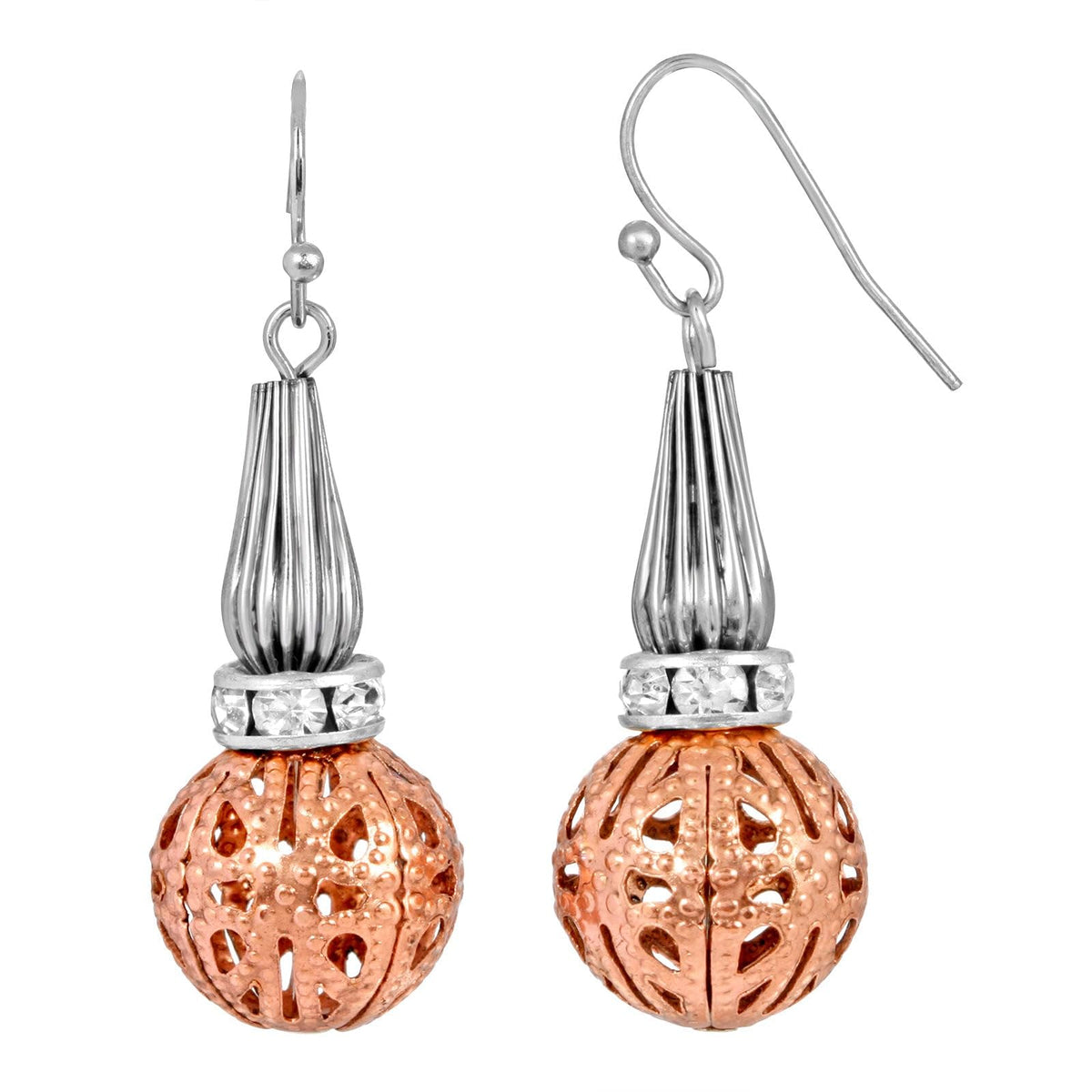 1928 Jewelry Company Earring, 1.69"H x 0.55"W, Rose Gold