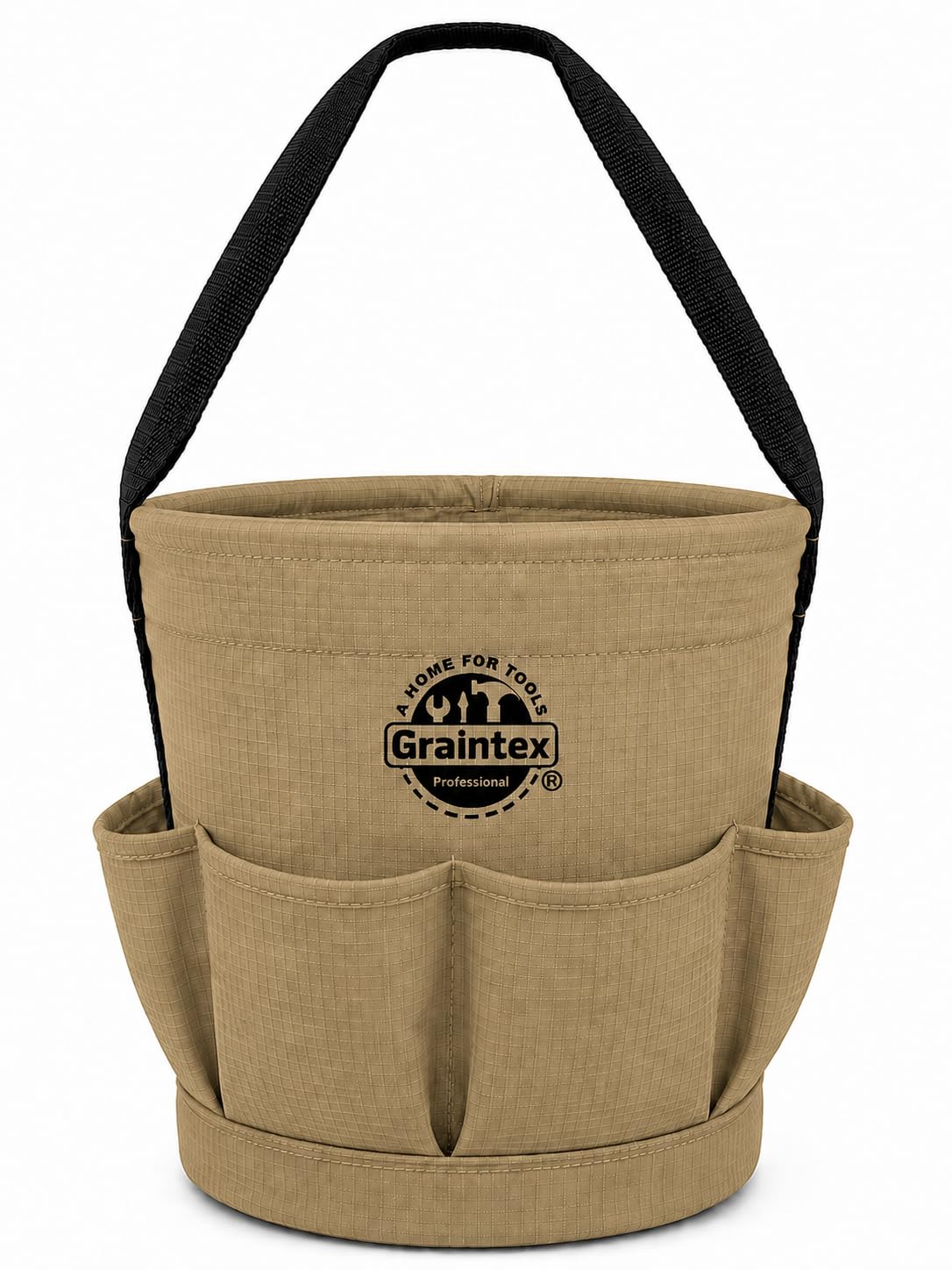Graintex CB2417 Utility Tapered Canvas Bucket 12"X10"X15"