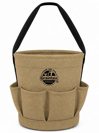 Graintex CB2417 Utility Tapered Canvas Bucket 12"X10"X15"