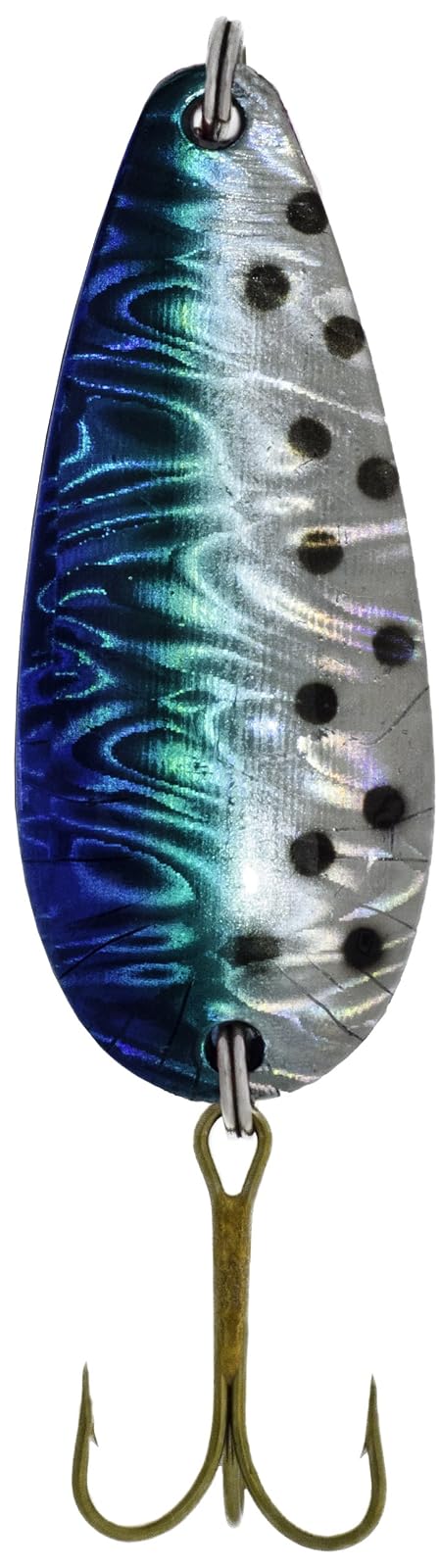 Adamsbuilt Sierra Spoon Hologram Lure, Green Swirl Black Dot