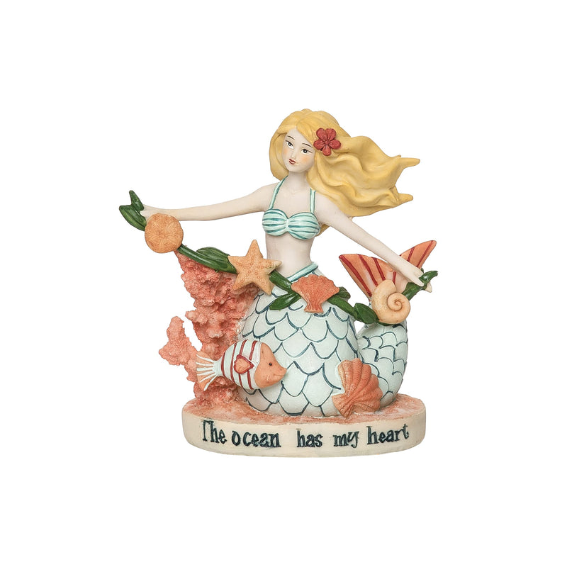 Beachcombers The Ocean Has My Heart Figurine, 6.1-inch Length