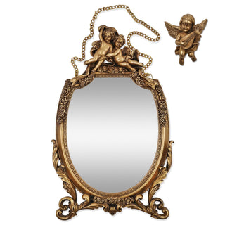 SIMON'S SHOP Home Mirror, 17"L x 10"W, Gold