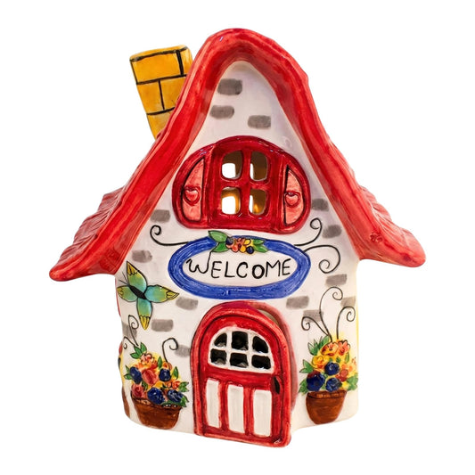 Blue Sky Clayworks Ceramic Small Cottage Candle House