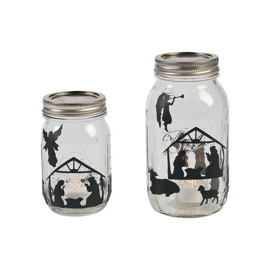 Nativity Mason Jar Decal - Crafts for Kids and Fun Home Activities