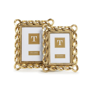 Two's Company Picture Frame, 4x6, 5x7 inches, Gold