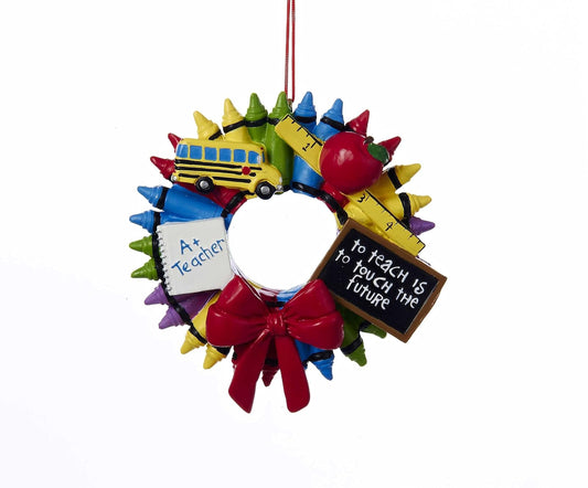 Kurt Adler Crayon Wreath Ornament #J1457