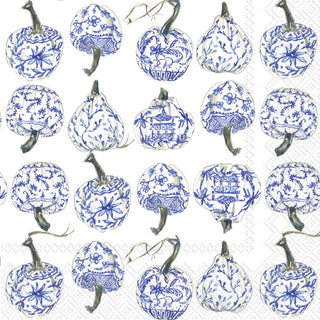 Boston International Rosanne Beck Fall Autumn Halloween Thanksgiving IHR 3-Ply Paper Napkins, 20-Count Lunch Size, Royal Pumpkins
