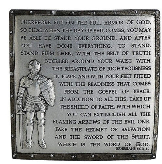Roman Decorative Armor of God Ephesians 6:13-17 Desk Plaque