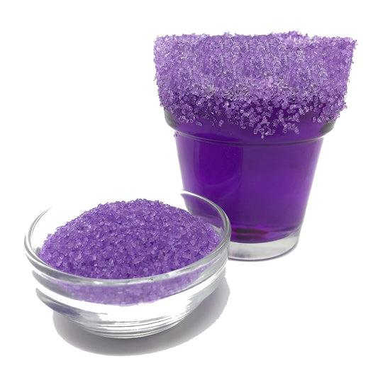 Ultimate Baker Snowy River Purple Cocktail Sugar - Kosher Certified Naturally Colored Purple Cocktail Rimmer (4oz, Medium Crystal)