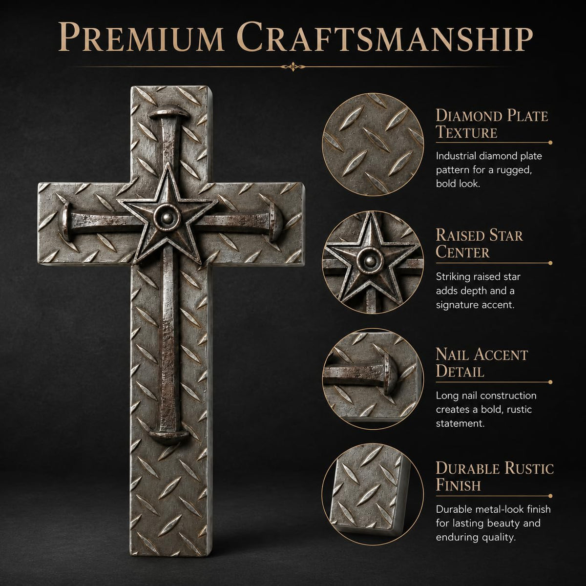 Comfy Hour Wall Art, 6.9"L x 0.7"W, Dark Brown With Metallic-Tone Accents