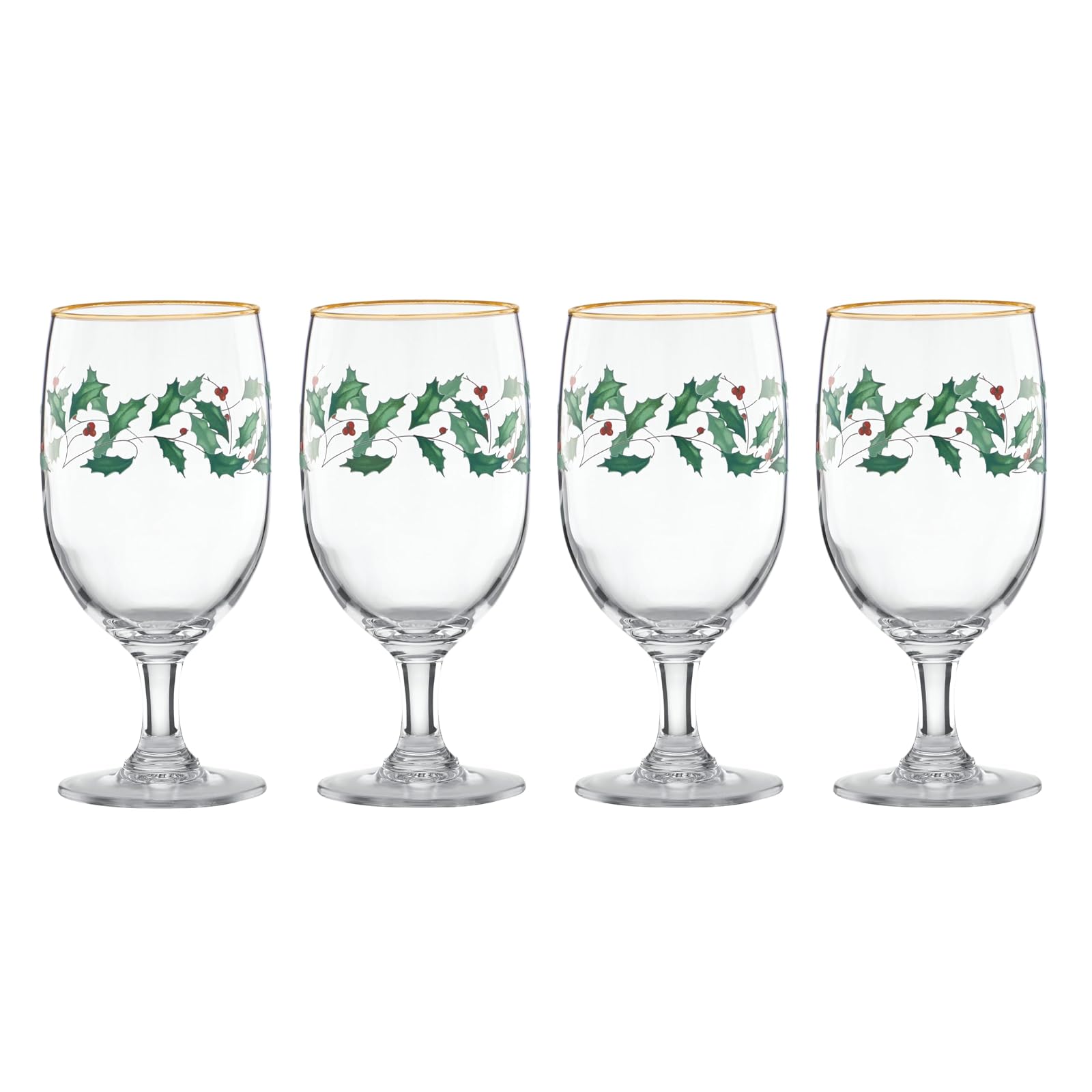 Lenox 849606 Holiday 4-Piece Iced Beverage Glass Set