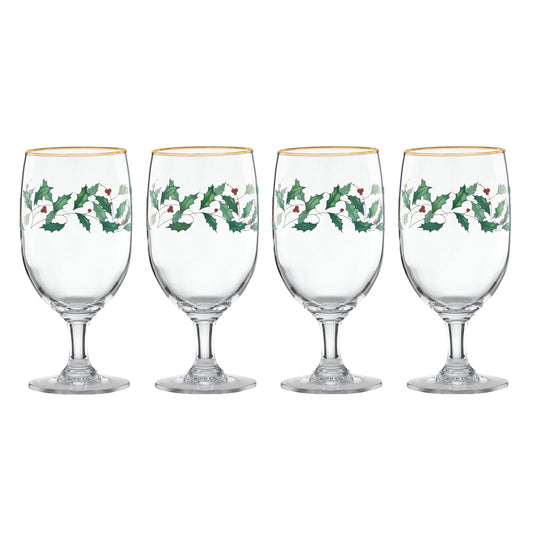 Lenox 849606 Holiday 4-Piece Iced Beverage Glass Set