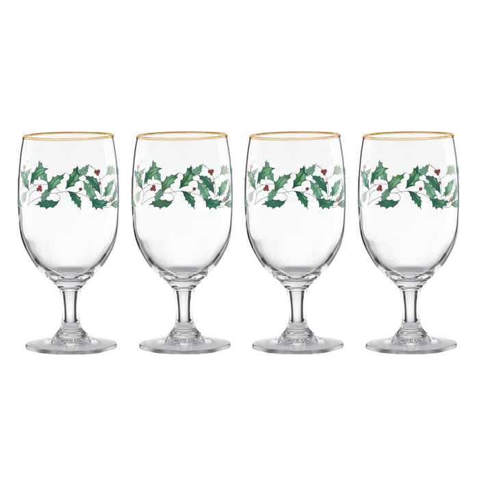 Lenox 849606 Holiday 4-Piece Iced Beverage Glass Set
