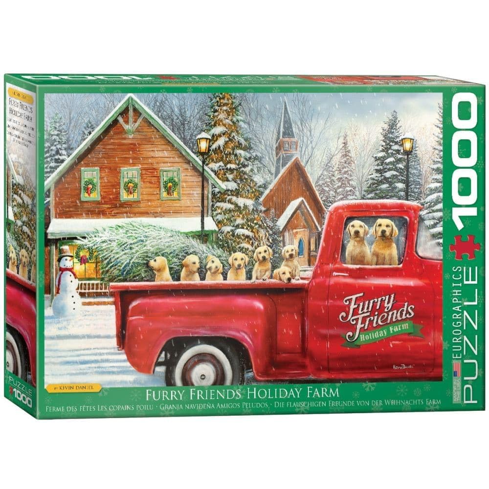 EuroGraphics Furry Friends Holiday Farm 1000-Piece Puzzle