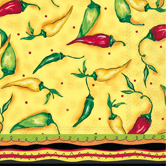 Boston International IHR Paper Lunch, 6.5 x 6.5, Peppers Luncheon Napkin