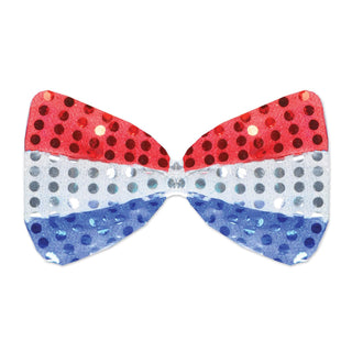 Beistle Necktie, 1 piece, Red/Silver/Blue