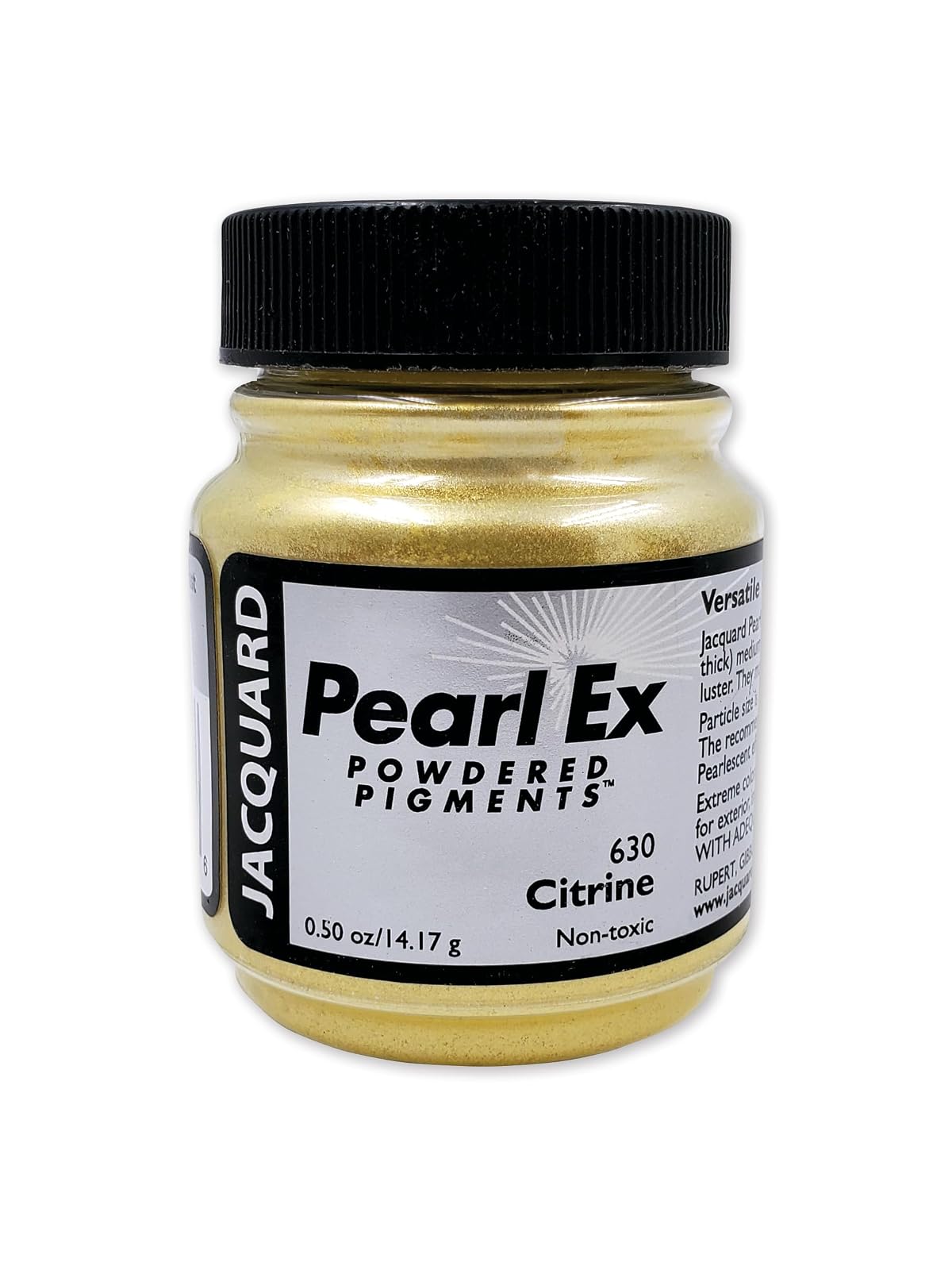 Pearl-Ex Pigment by Jacquard, Creates Metallic or Pearlescent Effect, .5 Ounce Jar, Citrine