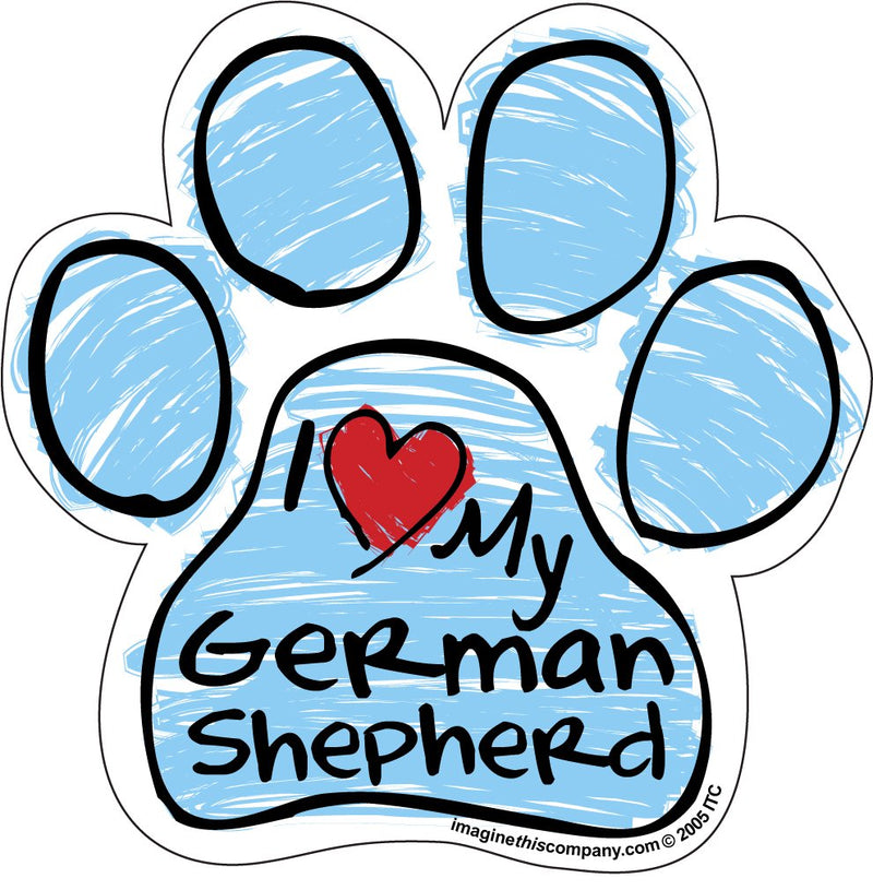 Imagine This Scribble Paw Magnet, German Shepherd