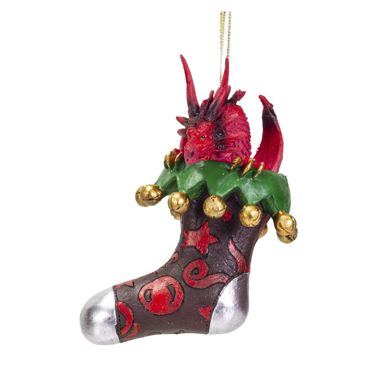 Pacific Giftware Hanging Ornament, 5 inches, Dragon Stocking