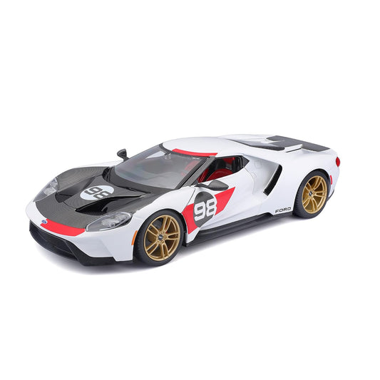 2021 Ford GT #98 White Heritage Edition 1/18 Diecast Model Car by Maisto 31390 (31390HE)