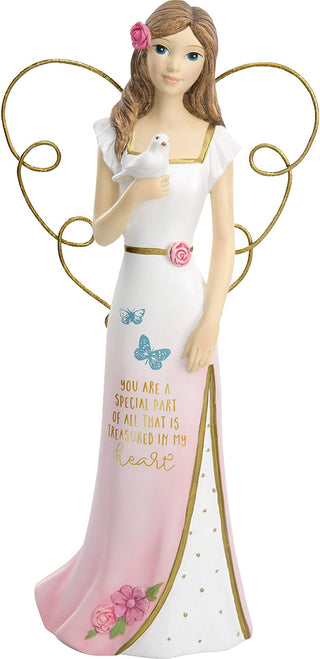 Pavilion Gift Company Special Part of All That is Treasured in My Heart-7.5 Inch Collectible Angel Figurine, Pink