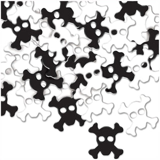 Beistle 57135 Fanci-Fetti Skull and Crossbones Black/White, 1 oz.