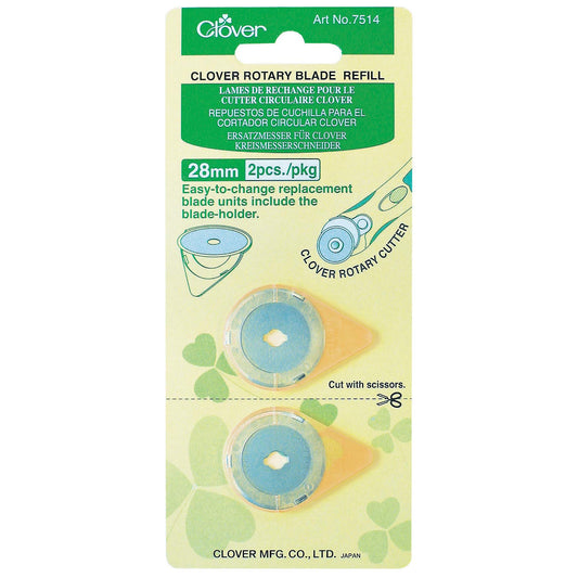 Clover 83866 28mm Rotary Blade Refill-2-Pkg
