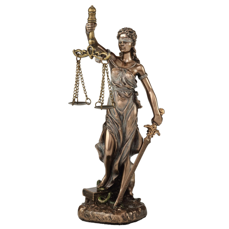 Veronese Design 6 1/2 Themis Greek Goddess of Justice Resin Sculpture Cold Cast Bronze Finish