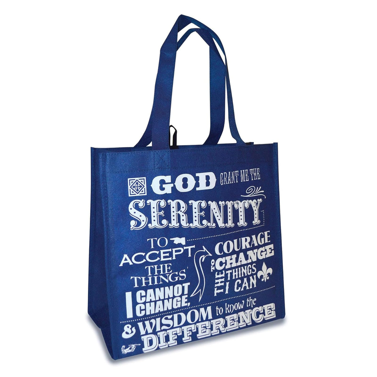 Divinity God Grant Me the Serenity Blue 12 x 12 Inch Reusable Eco-Friendly Tote Bag