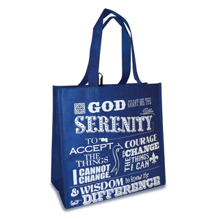 Divinity God Grant Me the Serenity Blue 12 x 12 Inch Reusable Eco-Friendly Tote Bag