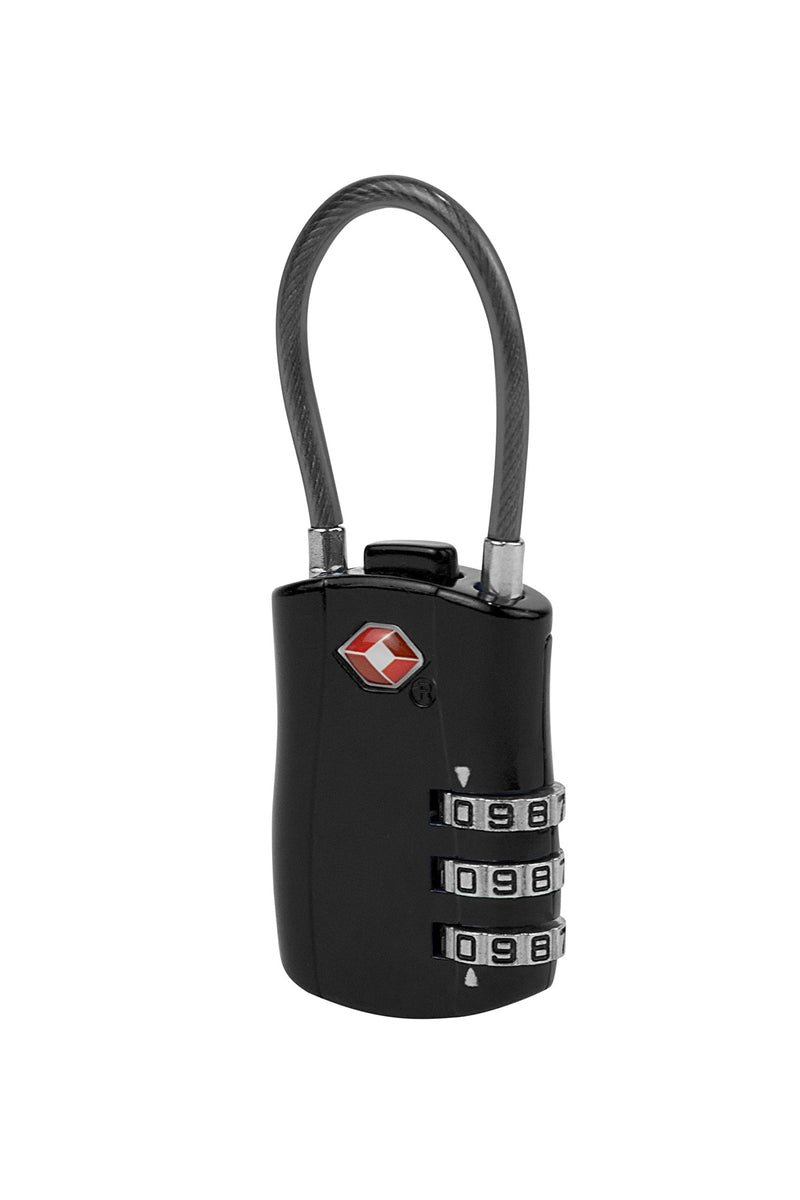 Travelon TSA Accepted Luggage Cable Lock, Black, One Size