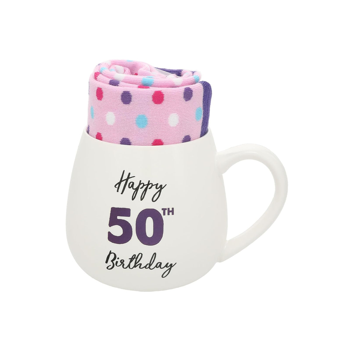 Pavilion Gift Company Drinking Cup, 15.5 Ounces, White, Pink, Purple, Blue, Blac