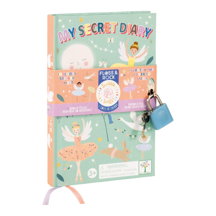 Floss and Rock Scented Secret Diary, Enchanted, 5.90-inches Length, Diaries and Journals