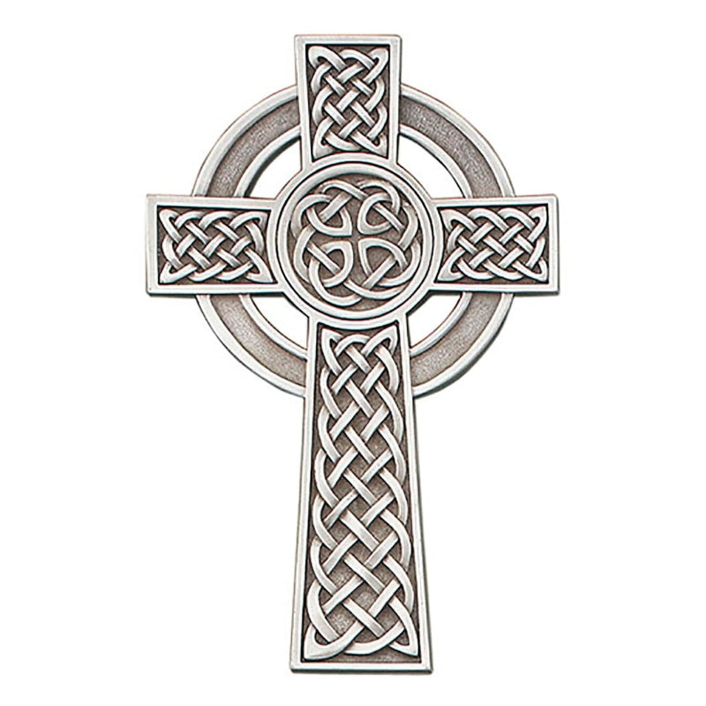 Creative Brands Pewter Irish Knotted Celtic Cross, Religious Wall Decor, 8 Inch