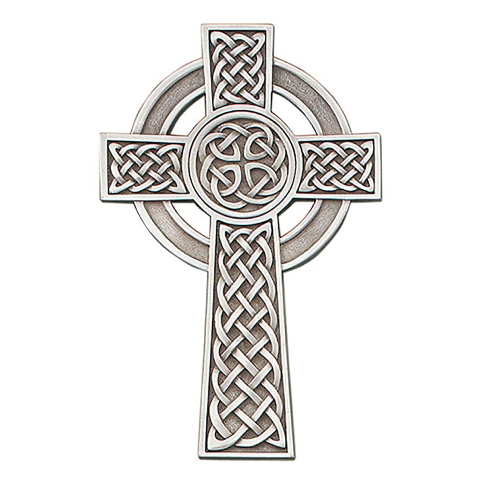 Creative Brands Pewter Irish Knotted Celtic Cross, Religious Wall Decor, 8 Inch