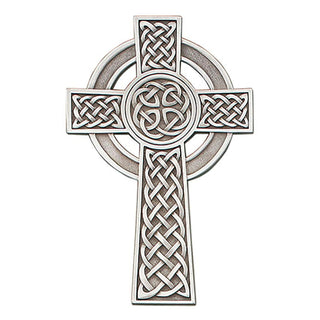 Creative Brands Pewter Irish Knotted Celtic Cross, Religious Wall Decor, 8 Inch