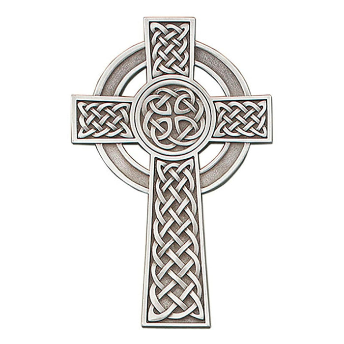 Creative Brands Pewter Irish Knotted Celtic Cross, Religious Wall Decor, 8 Inch