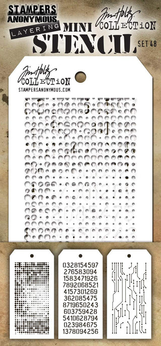 Tim Holtz Template Stencil, One Size, Set #48