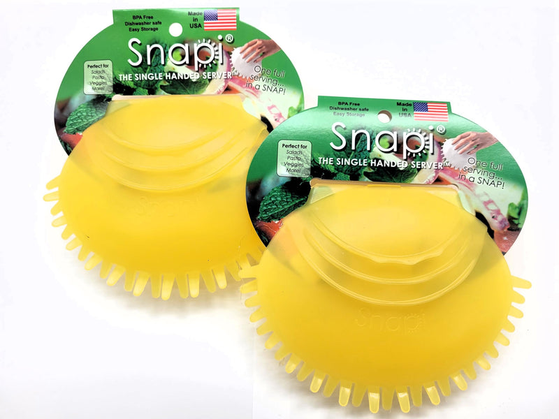 Snapi The Single Handed Salad Server, Mango, Rubber, Pack of 2