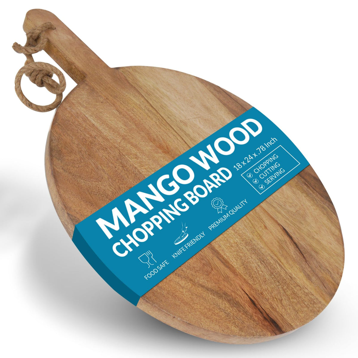 Designstyles Cutting Board, 18"L x 24"W, Brown
