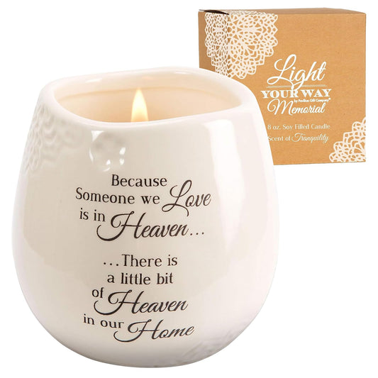 Pavilion Light Your Way Memorial 19177 Loved One Ceramic Soy Wax Candle
