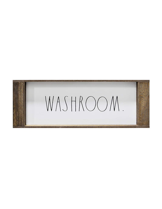 DesignStyles Rae Dunn Toilet Tank Tray - Decorative Wooden Over Toilet Bathroom Organizer Tray - Toilet Tank Topper for Storage and Organization of Toilet Paper, Hand Towel, Hand Soap, Candle, Tissue Box and More