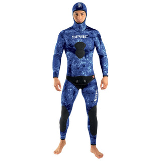 SEAC Sport Wetsuit, X-Large, camo blue