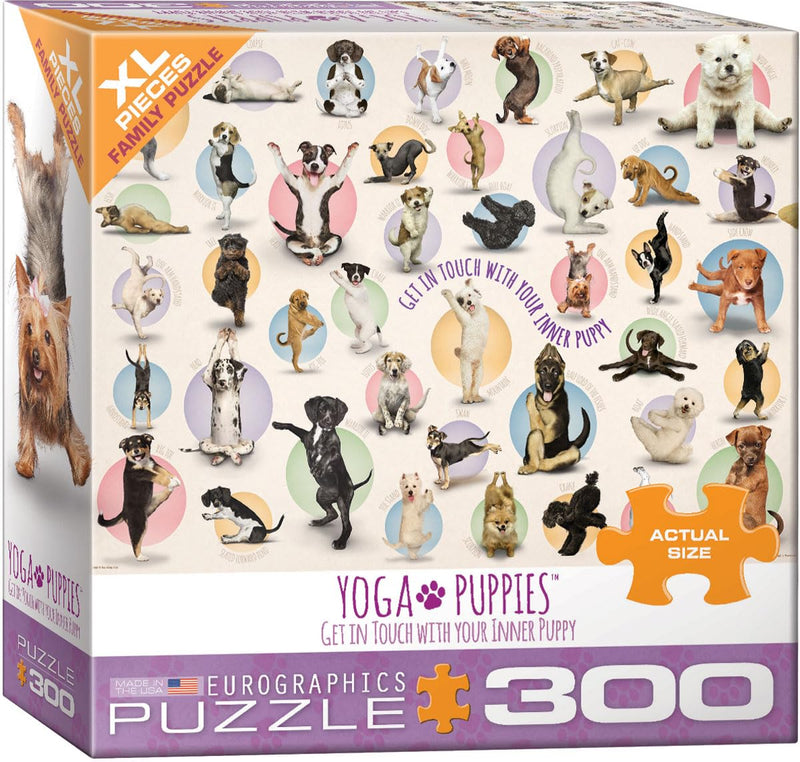 EuroGraphics Yoga Puppies 300-Piece Puzzle (Small Box), Multi