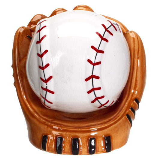 Pacific Trading Giftware Baseball and Gloves Ceramic Salt and Pepper Shakers Set