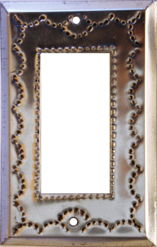 Fine Crafts Imports Wall Plate, Tin, Ivory,Silver